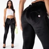 Shascullfites Melody Women's Elegant Velvet Pants Solid Color High Elastic Warm Slim Booty Lifting Leggings Straight Pants 5