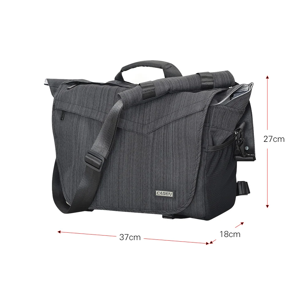 CADEN Multi-function SLR DSLR Camera Shoulder Bag for Nikon Canon Sony Pentax Waterproof Shockproof Travel Camera Bag - Цвет: Large