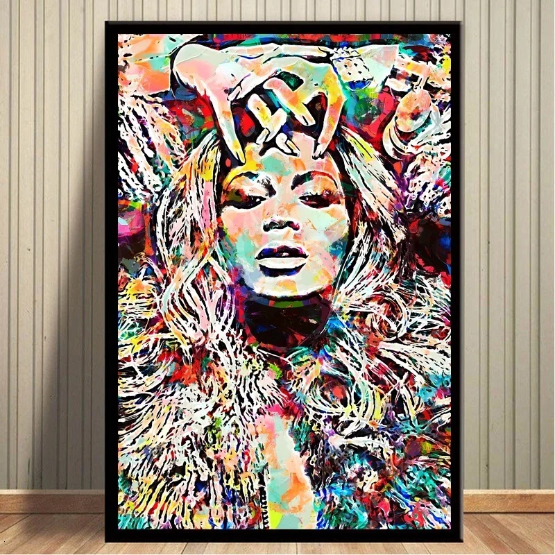 Beyonce акварельные художественные поп-звезды Плакаты и принты холст картины на стену абстрактный декоративный домашний декор плакат