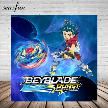 

Sensfun Beyblade Brust Evolution Backdrops Blue Theme Cartoon Boys Birthday Party Photography Backgrounds Custom Poster Supplier