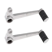 2 шт Серебряный Мотоцикл CNC регулируемый складной рычаг переключения передач