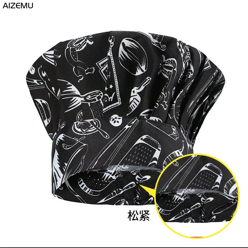 Men Master Cook Caps Chef Hat Waiter Waitress Kitchen Work Hat Hotel Restaurant Canteen Bakery Kitchen Cap Barber Homework