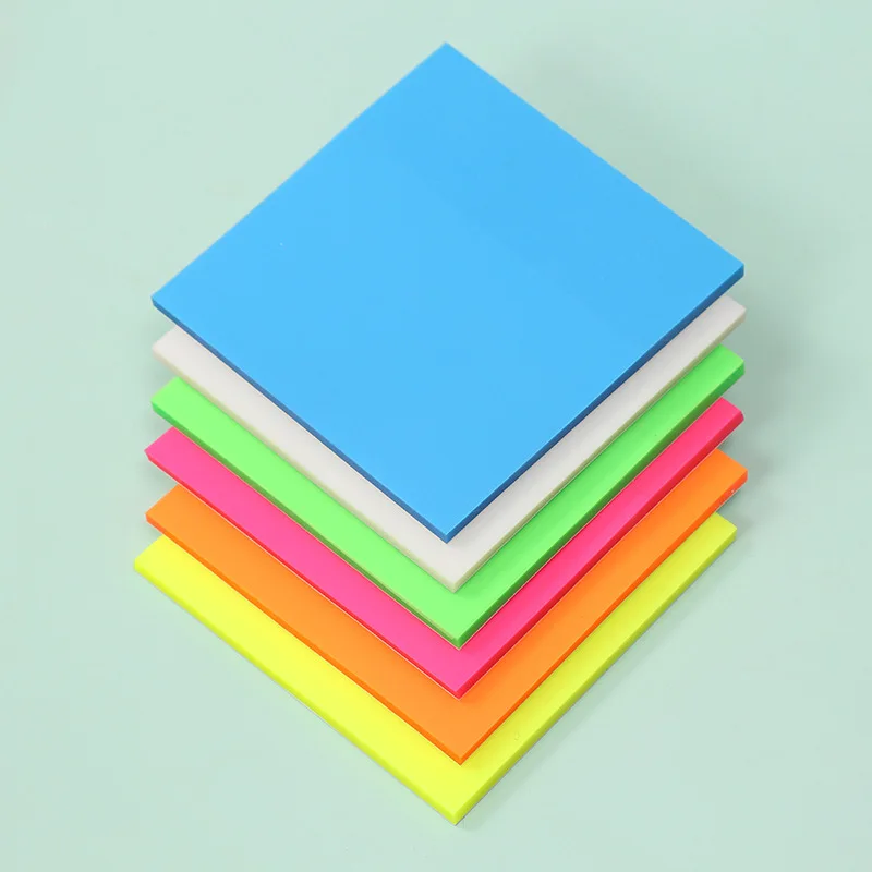 50Page Transparent Sticky Notes Student Waterproof Message Memo Pad Creative Stationery Office School Supplies Color Notebook