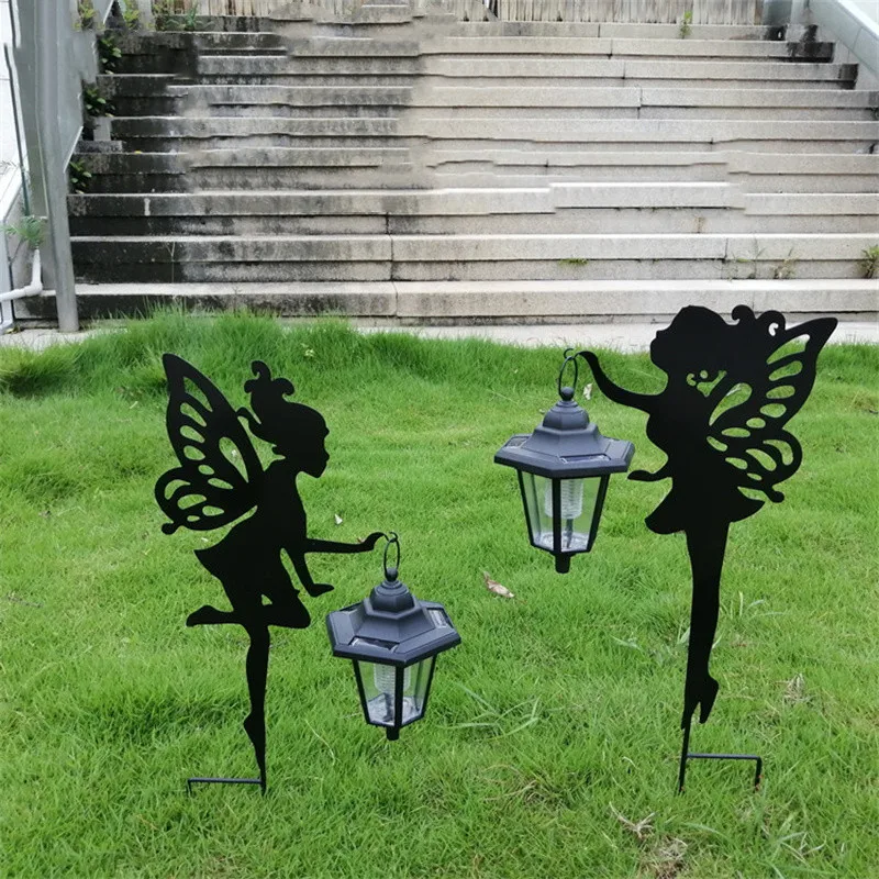 New LED Solar Lamp Outdoor Fairy Lantern Light Waterproof Garden Landscape Lawn Stakes Lamps For Country House Yard Decoration 100pcs 4x20cm landscape sod staples sturdy garden stakes weed barrier pin for garden