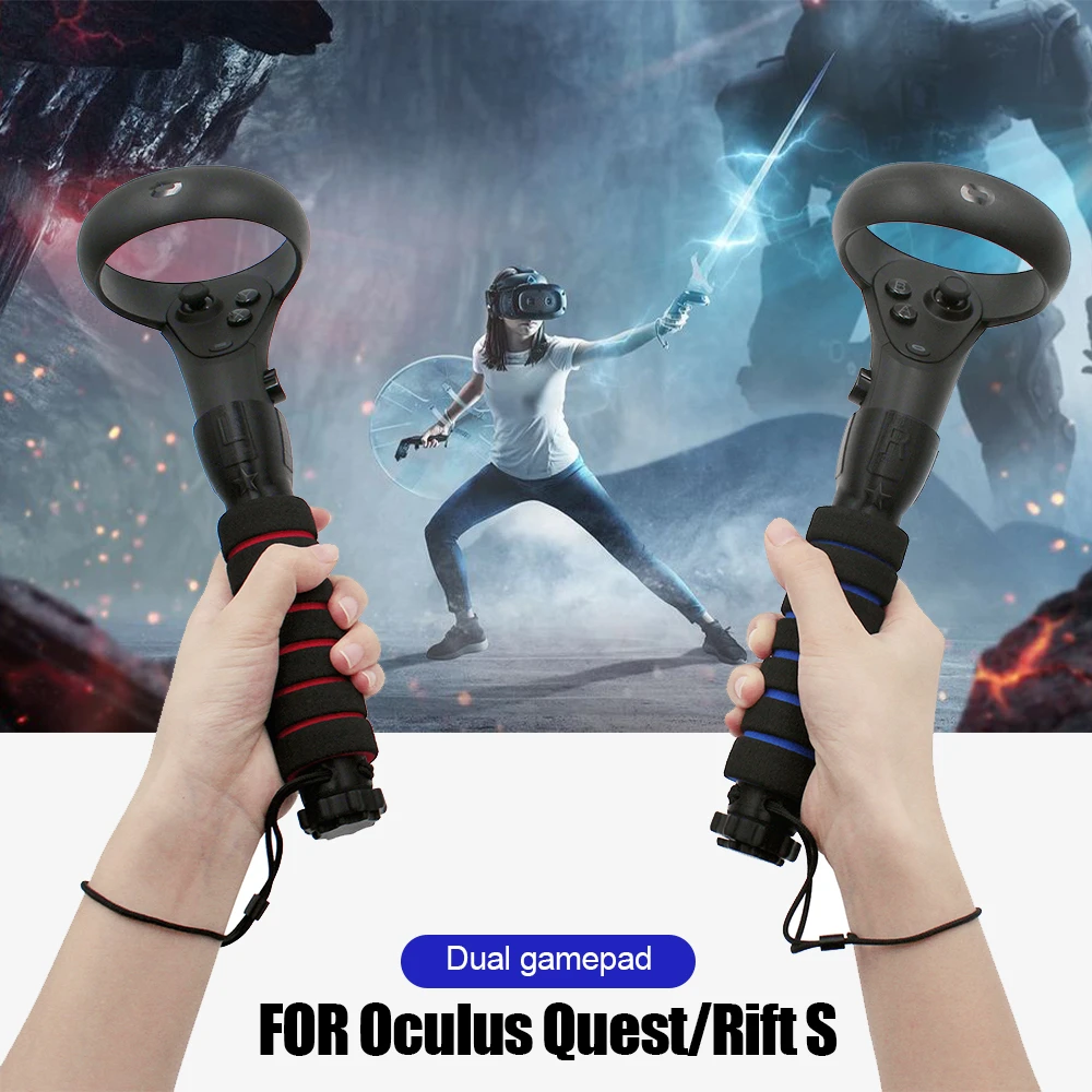 Dual Handles Gamepad For Oculus Quest 2 Extension Grips For Oculus Quest Long Stick Controllers Playing Beat Saber Games Replacement Parts Accessories Aliexpress