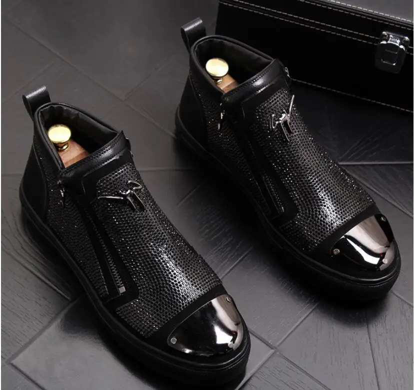 Роскошные мужские ботильоны в британском стиле; мужская деловая обувь из натуральной кожи; модные мужские кожаные ботинки высокого качества; Цвет Черный; для свадебной вечеринки