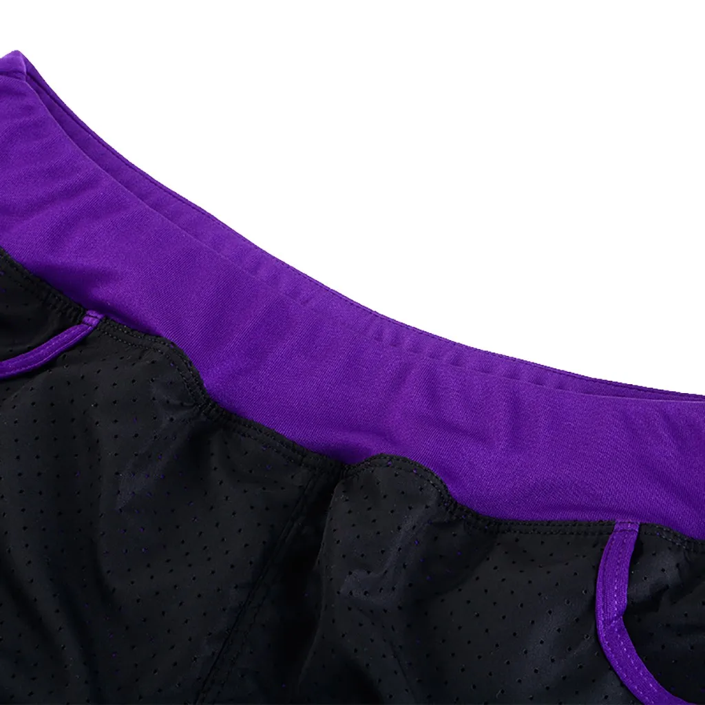 Women's Sport Shorts Loose Quick-drying Running Yoga Black Purplish Red
