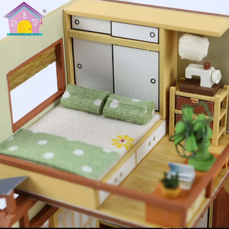 

Hoomeda-diy DIY Hut Japanese Style Hand-made Villa Model Wood Assembled House Creative Valentine's Day Gift