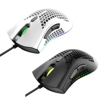 

Lightweight M7 Gaming Mouse Honeycomb Shell Ergonomic Mice with Soft Rope Cable for Computer Gamer Computer Peripheral