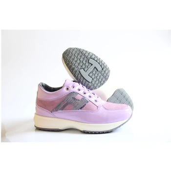 

Hogan Women Pink Outdoor Athletics Jogging Sneakers Casual Vulcanized Shoes Breathable Trainers Lace Up Footwear Running Shoes