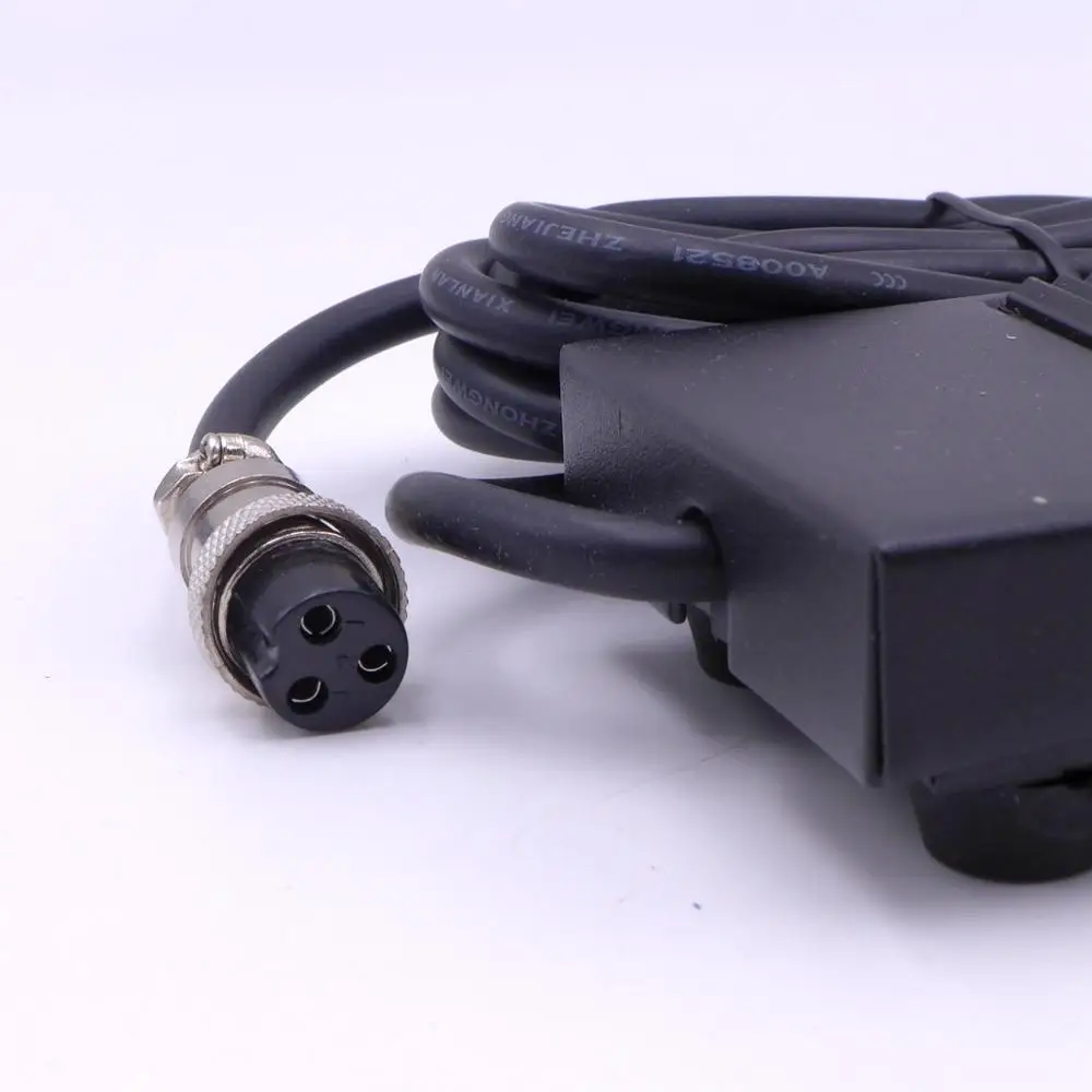 Tig Torch Burner Spot Welding Metal Foot Pedal Switch Connector Trigger 1.8 Meters GX16 2 or 3 Pin 10A 250V 4