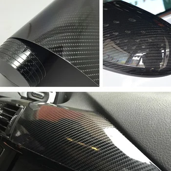 

7D Car Glossy Carbon Fiber Decal Vinyl Film Interior Wrap Stickers Accessories New And High Quality