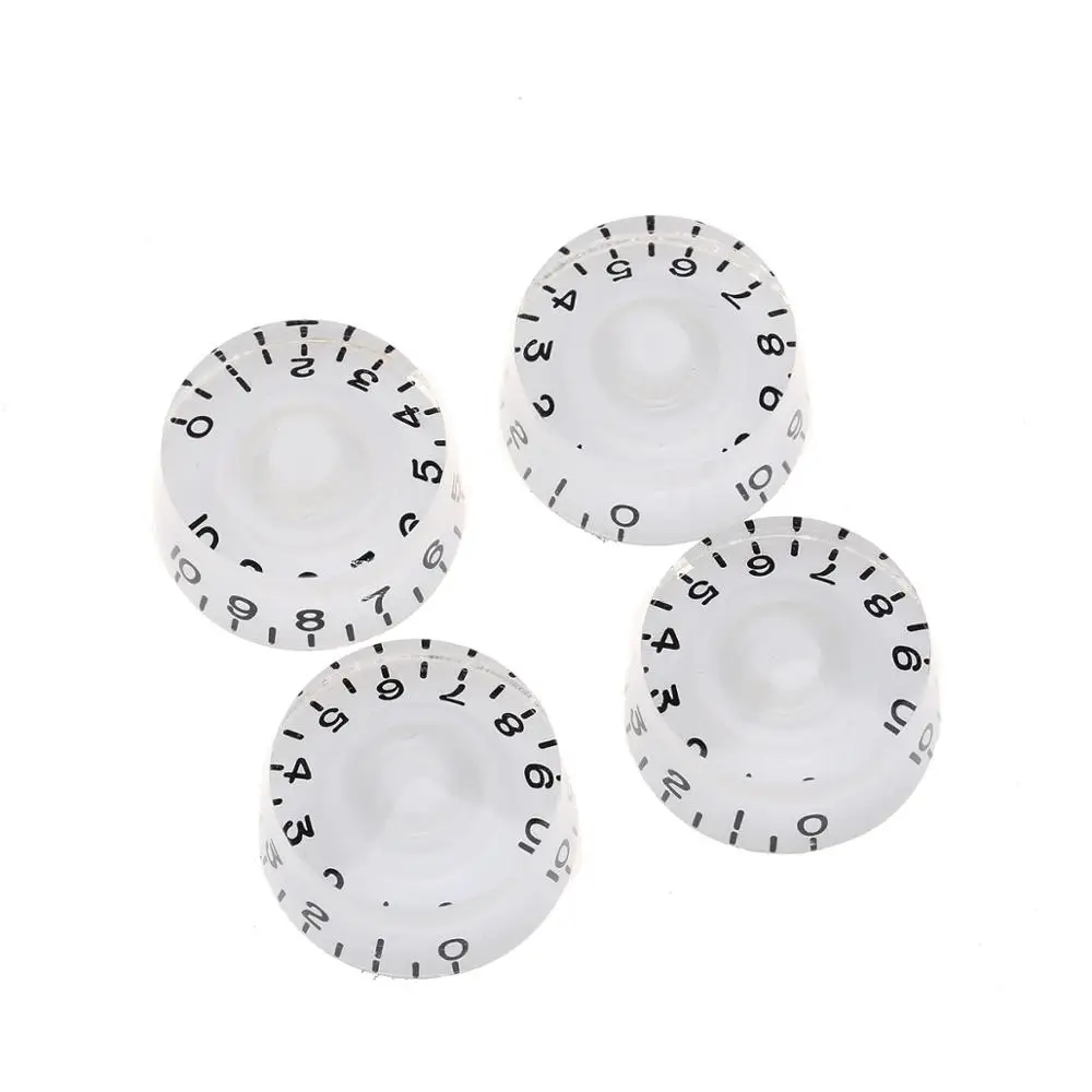 Musiclily Pro Mancino Metric Size 18 Spline Chitarra Manopole Di Controllo Di Velocità Per Epiphone Les Paul Sg Stile, Bianco (Set Di 4)