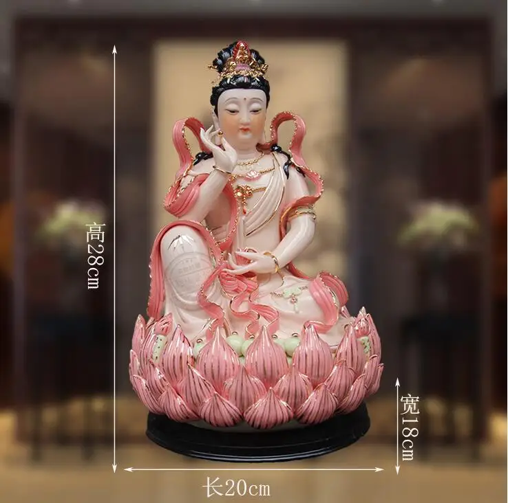 Китайский фарфор Dehua цветной Lianhua Kwan-yin статуя Гуаньинь Будды | Дом и сад