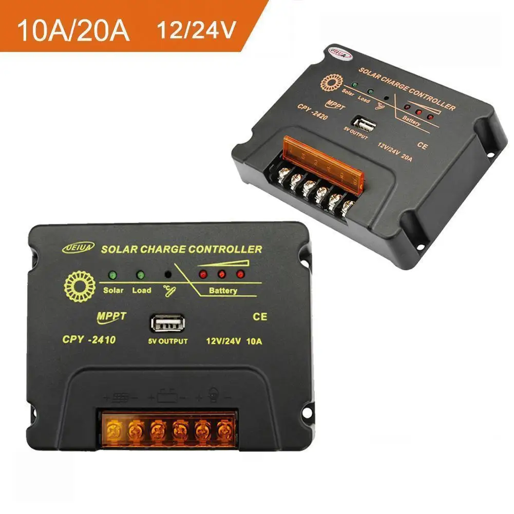 

10/20A 12/24V MPPT Solar Panel Charger Controller Battery Regulator USB LCD Home Solar Power Solar Equipment
