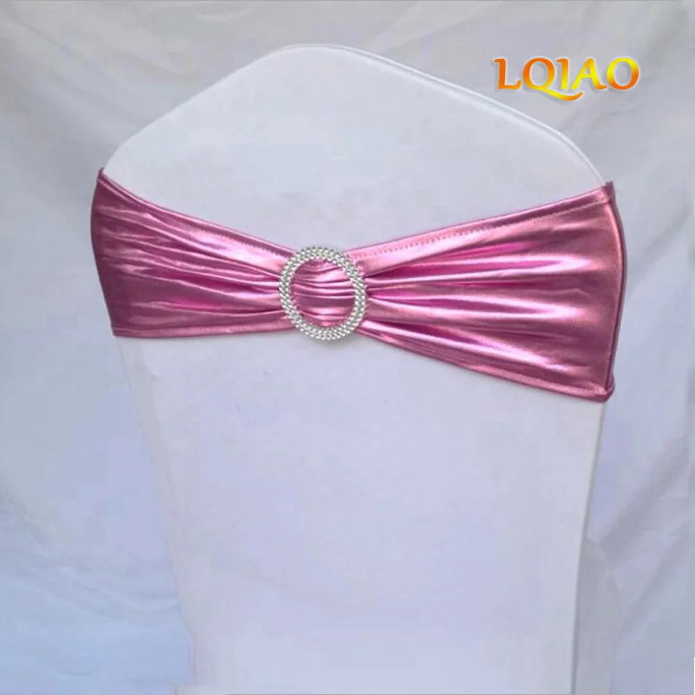 Pink Gold Bronzing Chair Cover