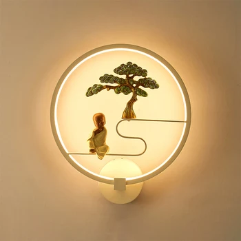 

Japanese Vintage Wall Lamp Wall Led Light Iron Classic Chinese Bird Angel Applique Murale Antique Decorative Indoor Home Parlor