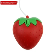 Проводная компьютерная мышь, Портативная оптическая 3D мышь Mause, милая маленькая Клубничная мышь для девочек, подарок для детей, для ПК, ноутбука, Macbook Air