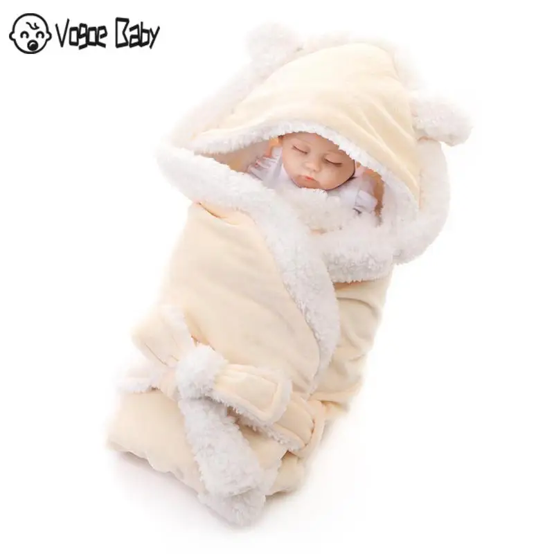 Зимнее детское одеяло, двухслойный флис, Пеленальный спальный мешок для новорожденных мальчиков и девочек, постельные принадлежности, одеяло 7479