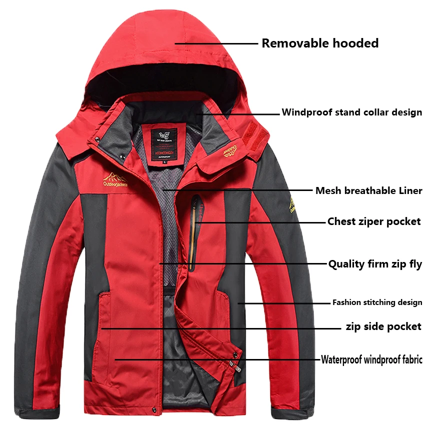 TACVASEN Chaqueta Softshell Hombre Chaqueta Deportiva Hombre Cortavientos Running Parka Impermeable Ropa Montaña Ropa De Caza Táctica Azul Denim, S