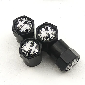 

wholesale black Sport CAR Styling Auto Accessories Car Wheel Tire Valve Caps Case for Alfa Romeo Mito 147 156 159 car