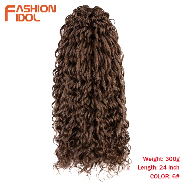 Deep Wavy Twist Crochet Hair Synthetic Afro Curly Hair Crochet Braids High Temperature Fiber Braiding Hair Extensions For Women 6