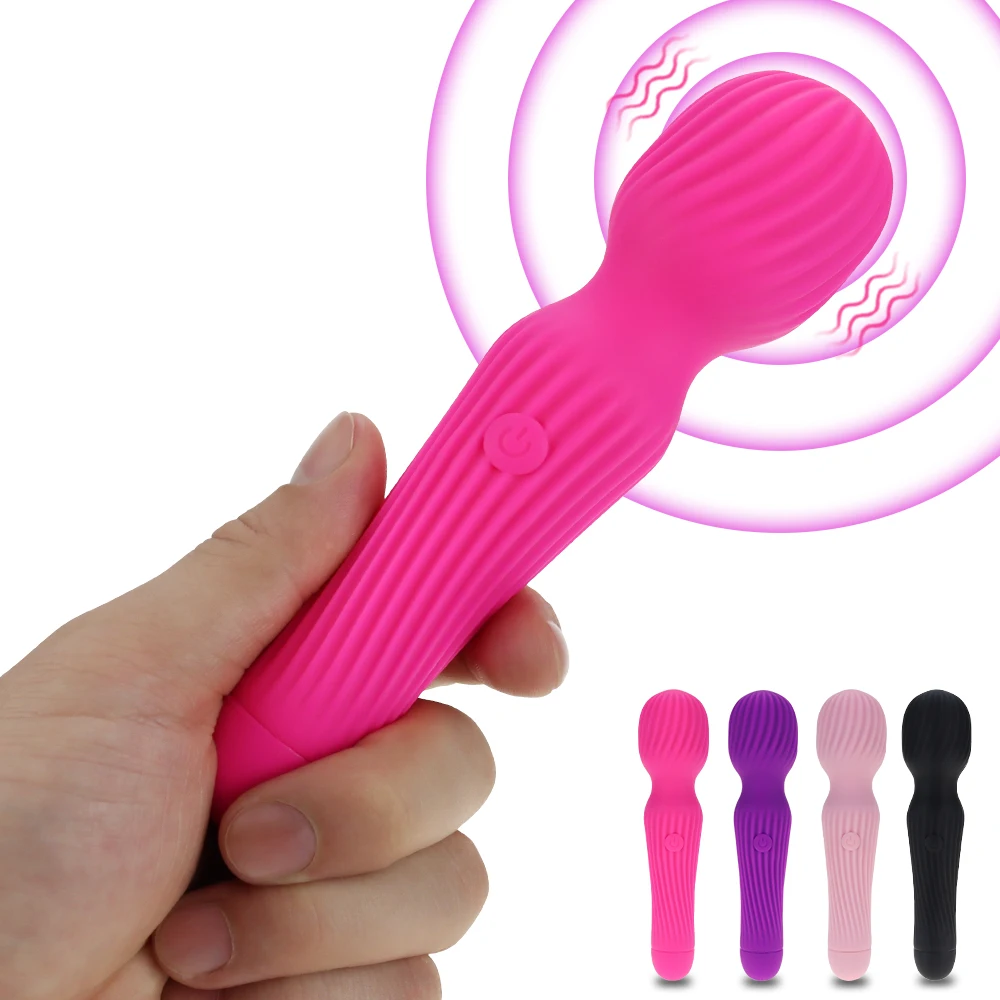 Striped Wireless Silicone Vibrator Female Dildo Sex Toys USB Rechargeable Clitoral Stimulator 10 Speed Vibrati_voghion.com