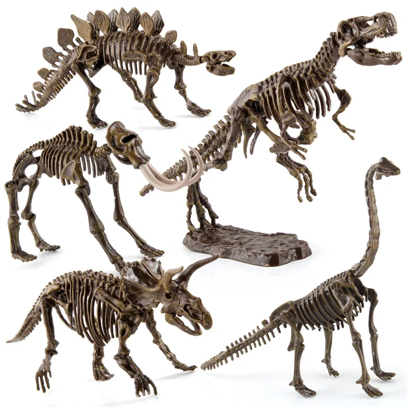 Crianças diy escavação escavação dinossauro fósseis colorido pedra preciosa  escavação arqueológica puzzle jogo brinquedos para crianças presentes -  AliExpress