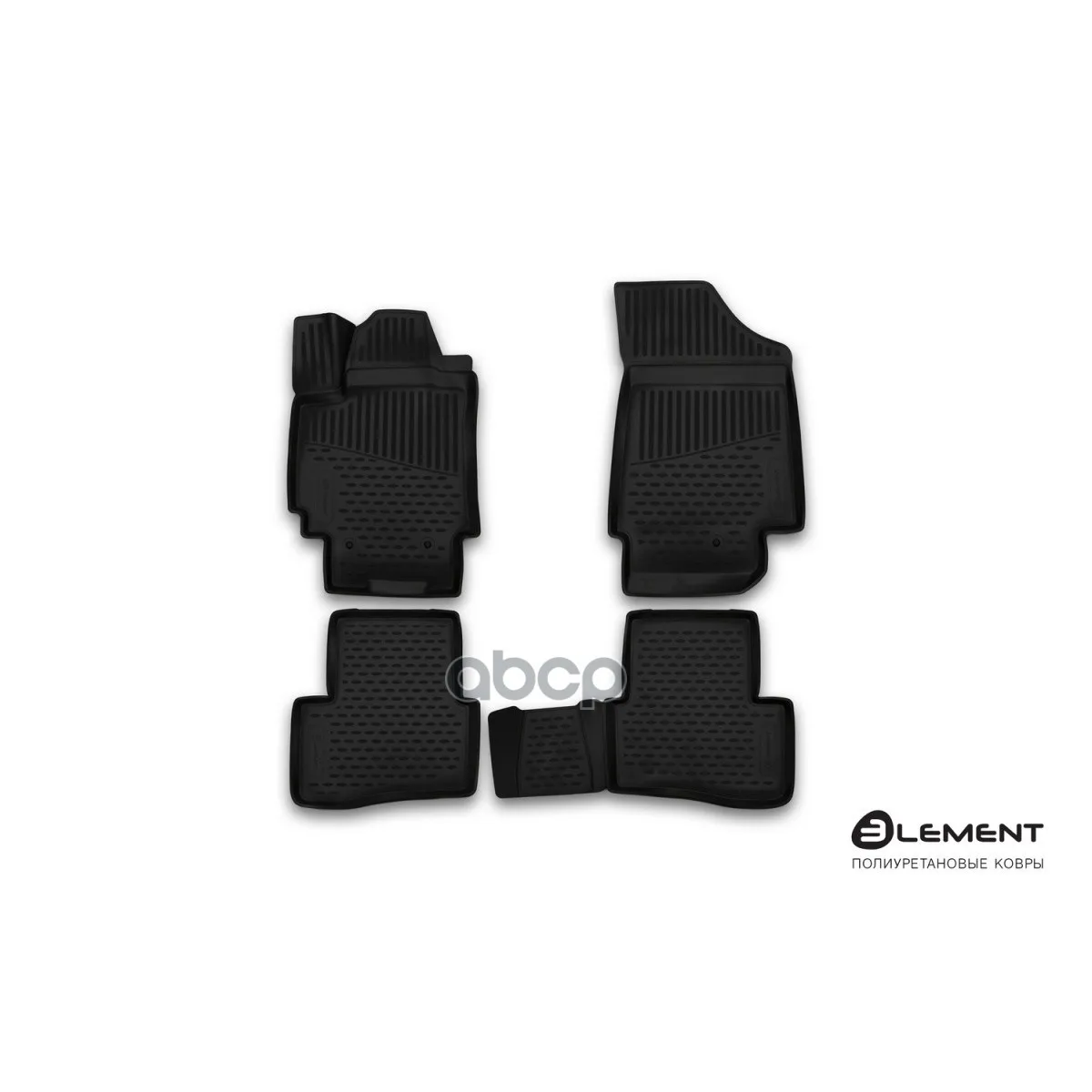 Комплект Резиновых Автомобильных Ковриков 3d В Салон Hyundai Creta,-, 4 Шт.(Полиуретан) ELEMENT арт. ELEMENT3D2063210K