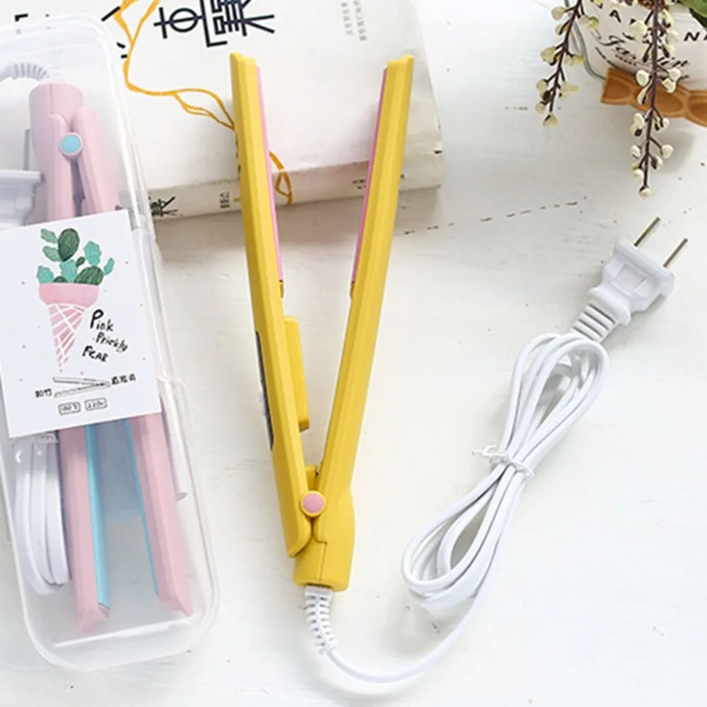 Cartoon Cactus Electric Splint Straight Hair Curlers Mini Straight Roll Dual-use Inside Button Straight Clip