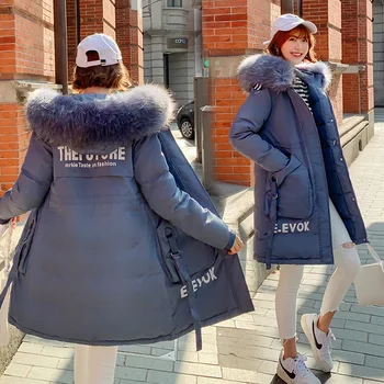 

black padded jackets long quilted winter jacket women warm korean fashion clothing hooded clothes 2019 womens streetwear
