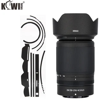 

Kiwi Lens and Lens Hood Cover Sticker Protective Skin Film Kit For Nikon NIKKOR Z DX 50-250mm f/4.5-6.3 VR Lens Matrix Black