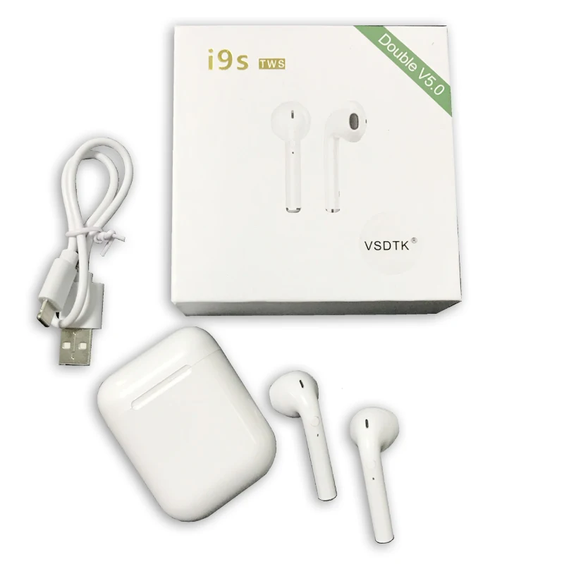 

I9 I9S TWS Wireless Earphone Portable 5.0 Bluetooth Headset Invisible Earbud for all smart phone i10 max tws