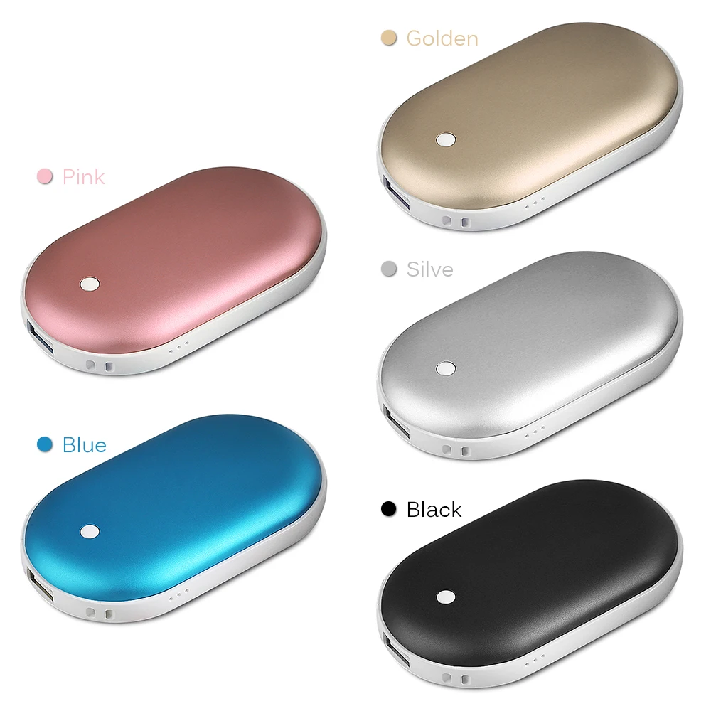 USB перезаряжаемая электрическая грелка для рук 5200mAh 5V Милая Двусторонняя грелка для рук портативная для холодной зимы
