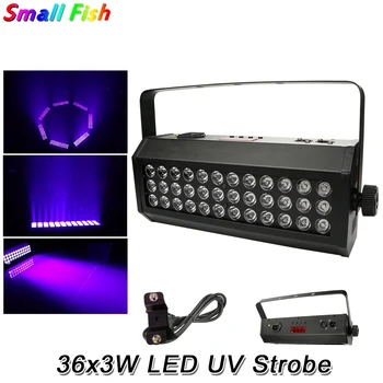 

2Pcs/Lot 120W UV Light 36LED UV DMX512 LED Black Light Strobe Dimming Sound Party Lights For Disco DJ Stage Wedding Club Show