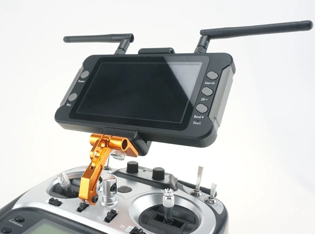 LCD 디스플레이 16:9 5.8G FPV 모니터, DVR 40CH NTSC/PAL 자동 검색 비디오 녹화, RC 멀티콥터 FPV 드론 부품, 4.3 인치
