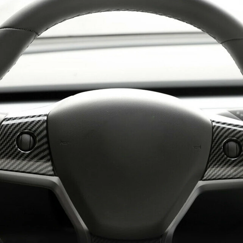 3 шт. сухие наклейки на руль из углеродного волокна Tesla модель 3