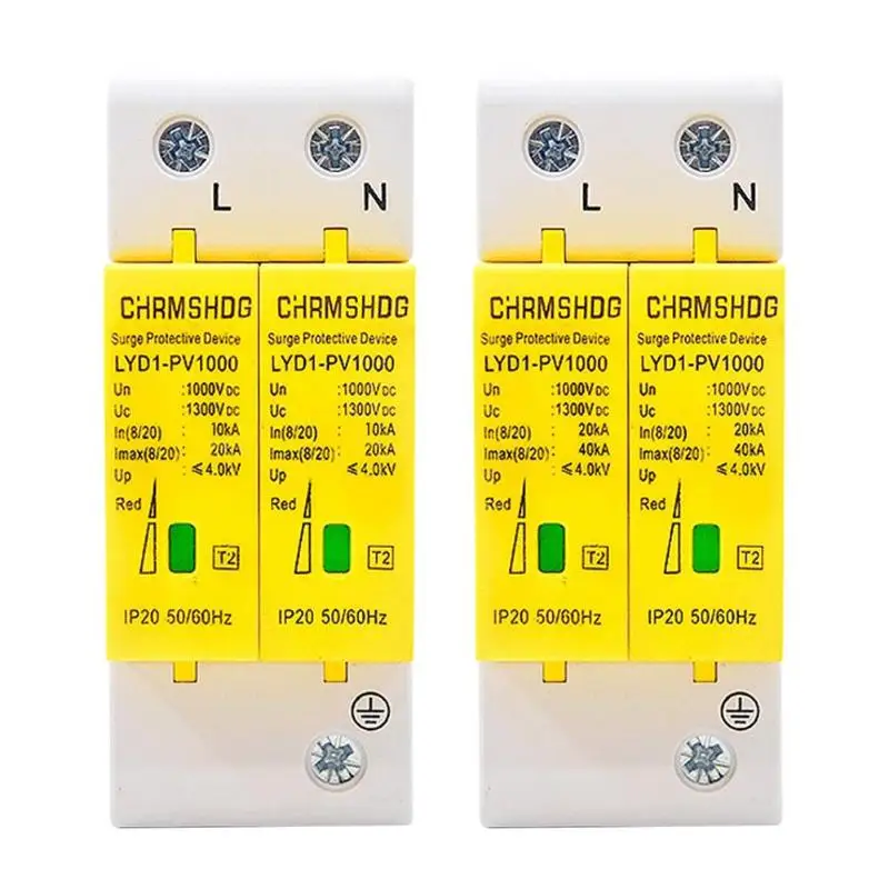 

Circuit Breaker Pluggable 2P Surge Protector Low-voltage Protective Arrester Fast Thundering Protection for Household