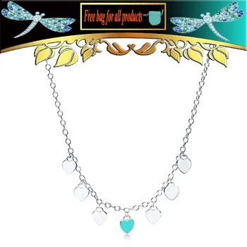 

Trendy Multi-heart 7 Hearts Necklaces for Women S925 Sterling silver 1:1 Luxury Brand Jewelry Birthday Valentine Gift