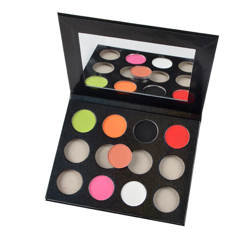 private label new eyeshadow palettes empty matte shimmer glitter eye makeup custom packaging no logo low moq oem