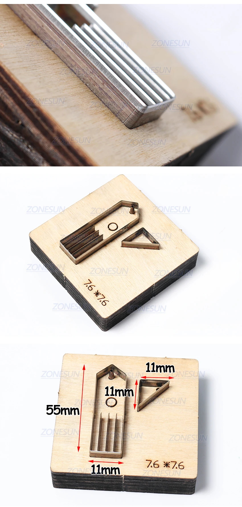 ZONESUN H5 DIY Custom Cutter кожаные серьги для резки высечки кожи серьги для стального правила высечки машины пресс-инструменты