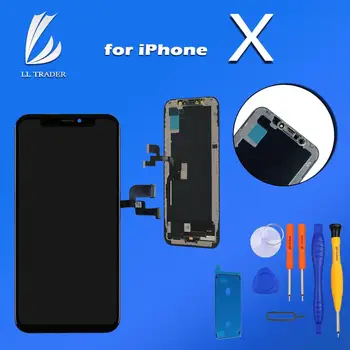 

for iPhone X Display Screen Replacement OLED Touch Screen Digitizer Replacement 3D Touch Black + Free Tools Waterproof Adhesive