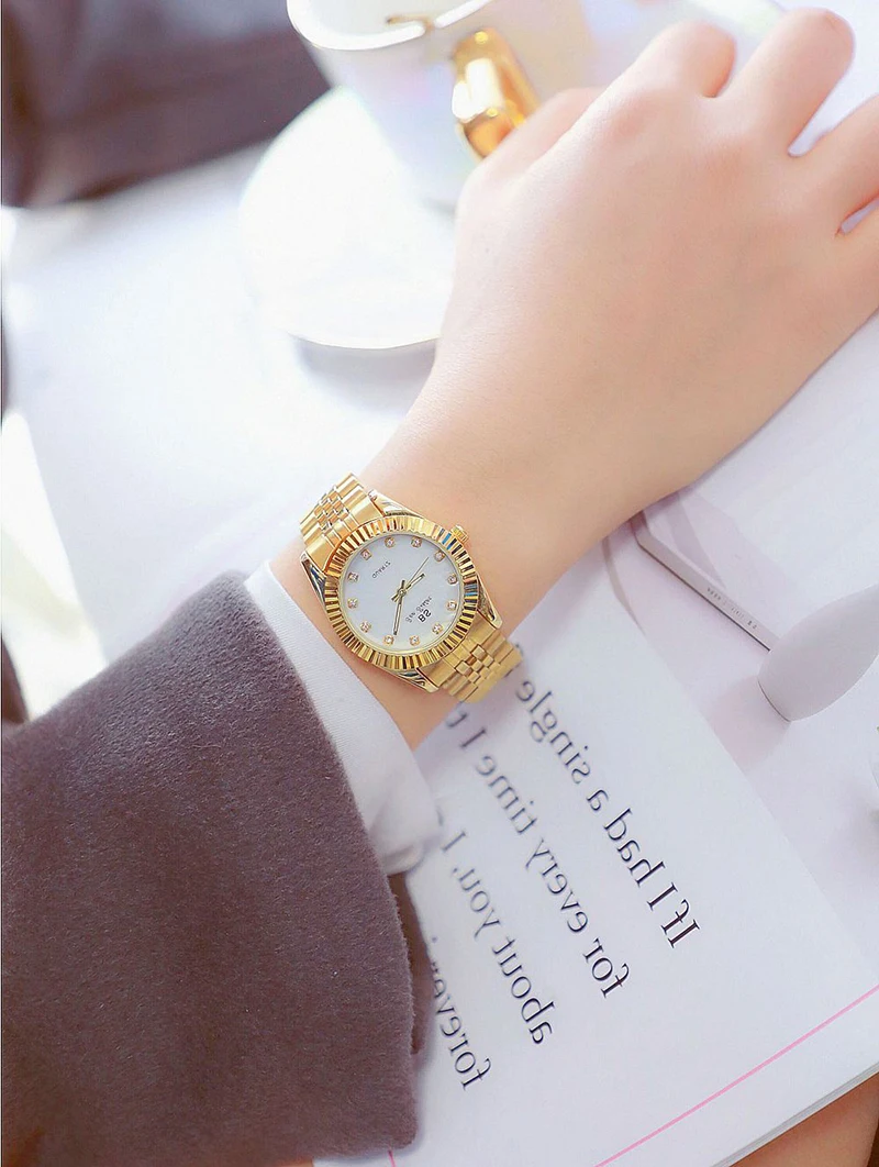 Bs Bee Sister Классические Золотые женские часы известный бренд элегантные женские наручные часы Стальные женские часы Montre Femme