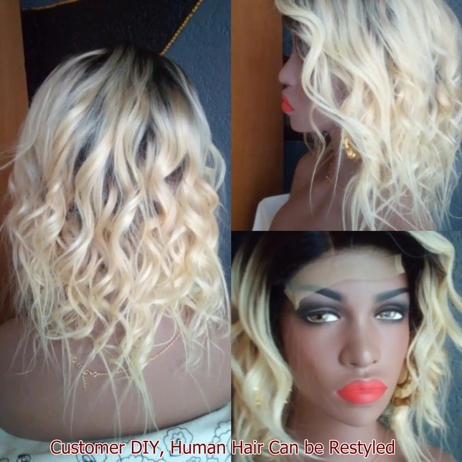 Bobbi Collection 1 Bundle Color 613 Platinum Blonde With Dark Root