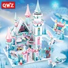 QWZ-Castillo de hielo mágico de la serie Snow World para niñas, bloques de construcción, juguetes, regalos de Navidad, 1314 Uds. ► Foto 2/6