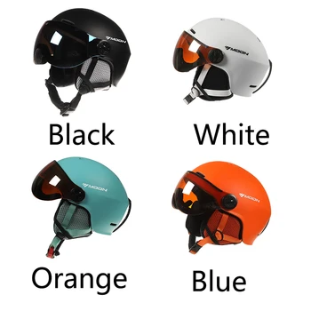 

Men Women Portable Outdoor Adult Winter Snowboard Breathable Lightweight With Goggles Anti Shock Riding Protective Ski Helmet