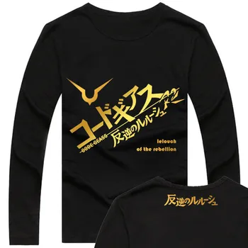 

Free Shipping Hot Japan Anime Code Geass Full T-Shirt Japan Cartoon Long T Shirt White T Shirt Top Tees