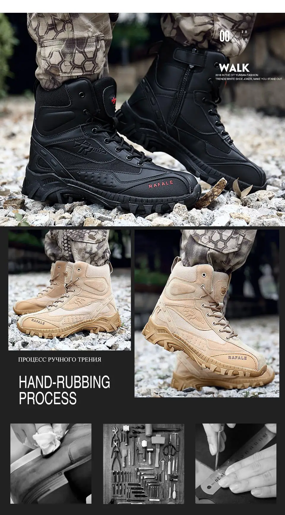Зимние ботинки «милитари», мужские Модные армейские сапоги, мужские тактические армейские ботинки-дезерты с высоким берцем, мужские уличные рабочие ботинки