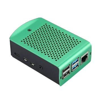 

Raspberry Pi 4 Aluminum Shell Green Case Metal Box Enclosure for RPI 4B RPI 4 Model B