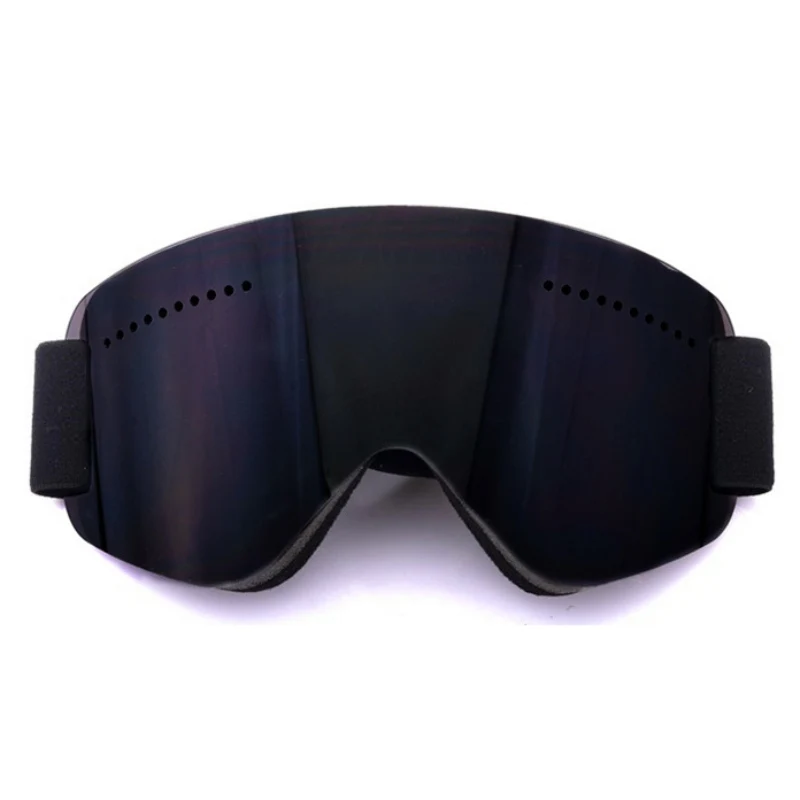 Бескаркасные лыжные очки, спортивные, защита глаз, анти-трещин, анти-туман, УФ, с регулируемой головкой, велосипедные очки для баскетбола - Цвет: Black-B
